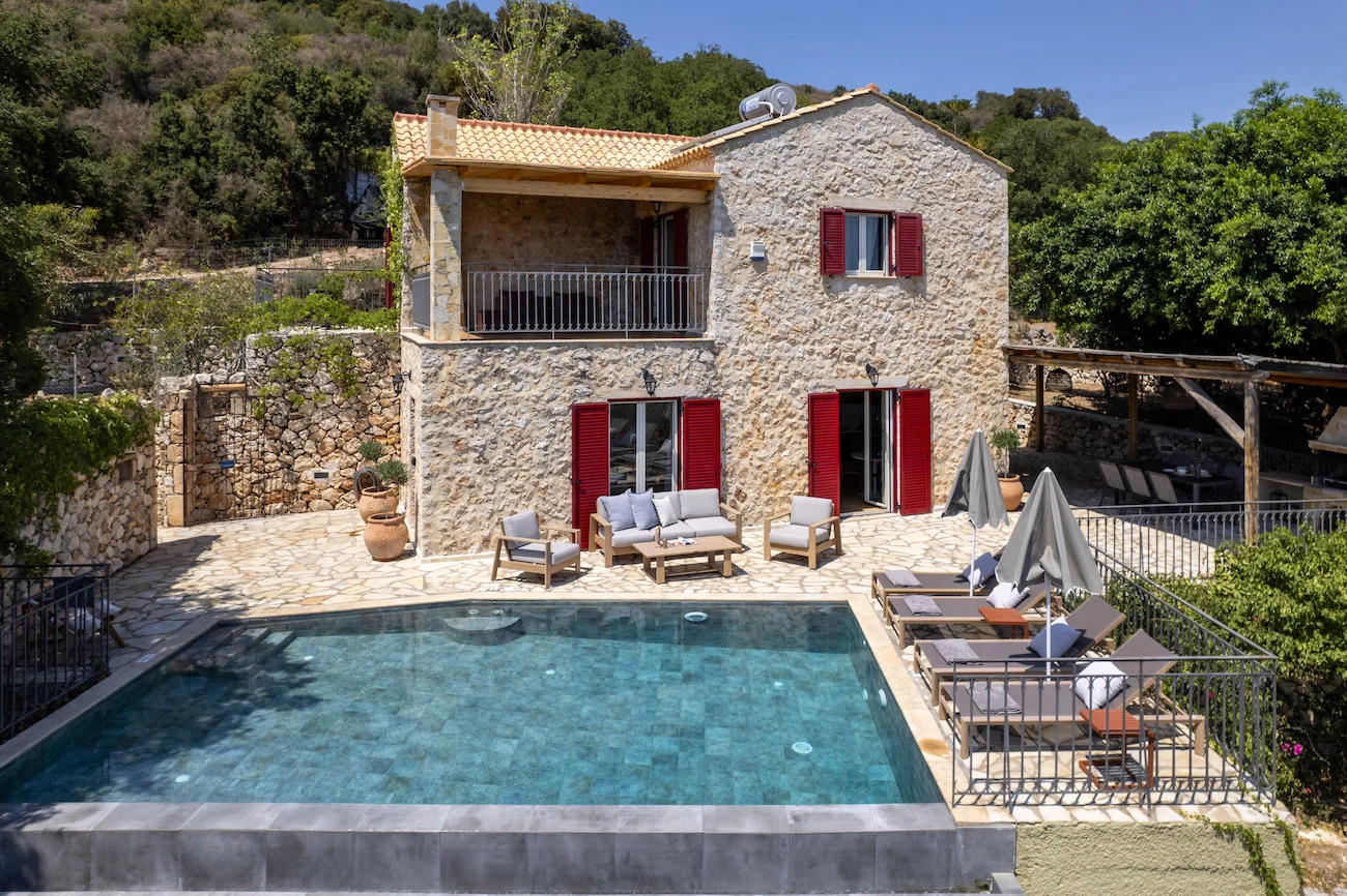 Villas Skala Kefalonia - Luxury Stone Villa with sea View in Old Skala Kefalonia
